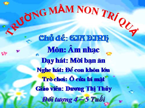 AN MỜI BẠN ĂN