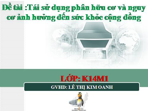 tái sử dụng phân hữu cơ và sức khỏe cộng đồng