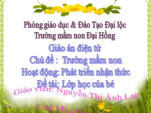 lớp học của bé