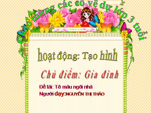 tạo hình :tô màu ngôi nhà