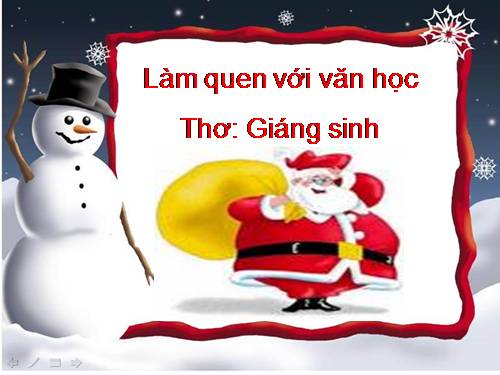 LQVH thơ: Giáng Sinh