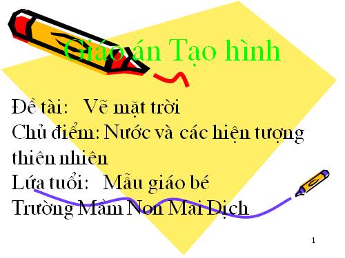 Tạo hình: Vẽ mặt trời