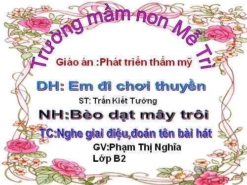 dạy hat :em đi chơi thuyền