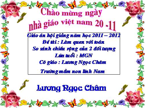 so sanh chieu rong cua 2 doi tuong