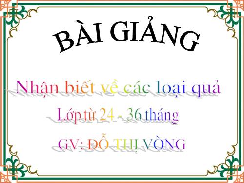 nhan biet cac loai qua