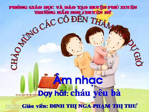 giáo án âm nhạc nhà trẻ