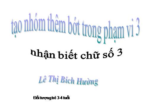 toán số 3 (MG 3-4 tuổi)