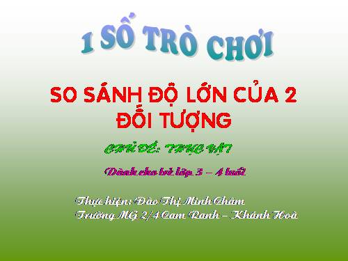 To hơn, nhỏ hơn