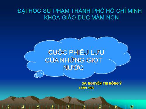 Cuộc phiêu lưu của những giọt nước