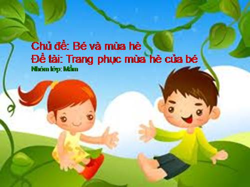 Trang phục mùa hè của bé