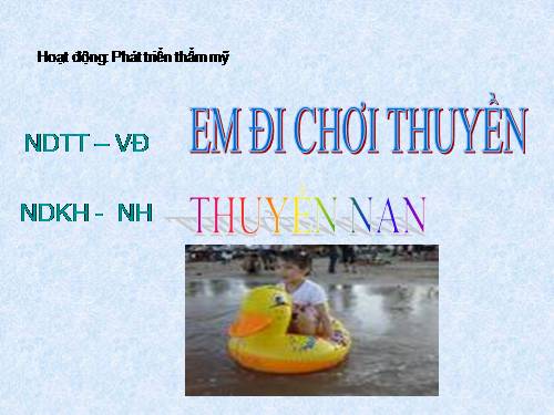 NHAC: EM ĐI CHƠI THUYỀN