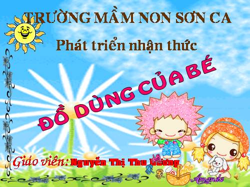 PTNT DO DUNG CUA BE