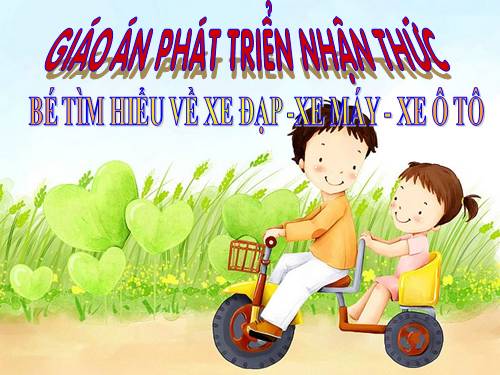 Nhận biết phân biệt xe đạp xe máy xe ô tô