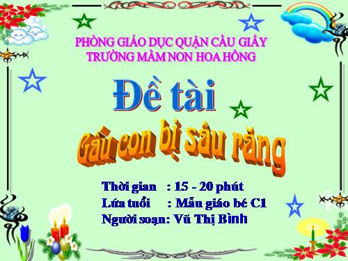 Truyện: Gấu con sâu răng