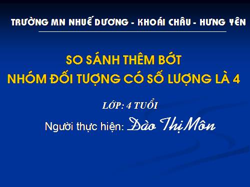 so sánh thêm bớt nhóm số 4