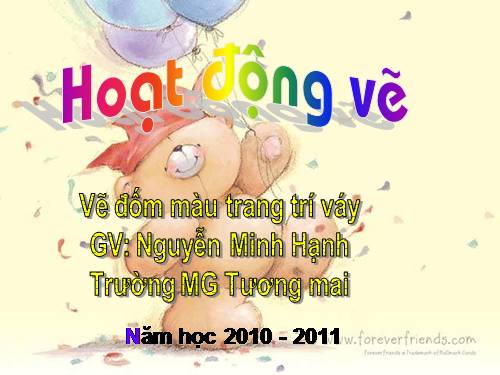 vẽ đốm màu trang trí váy