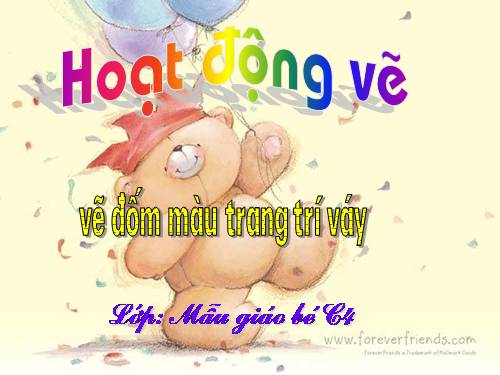 vẽ đốm màu trang trí váy