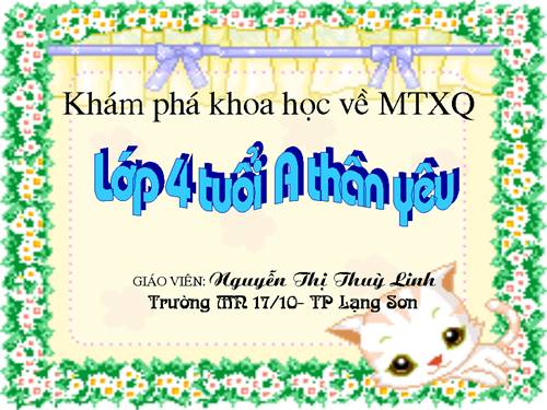 CĐ TRƯỜNG MN- LỚP HỌC CỦA BÉ