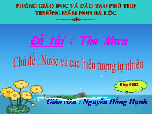 nuoc va hien tuong tu nhien