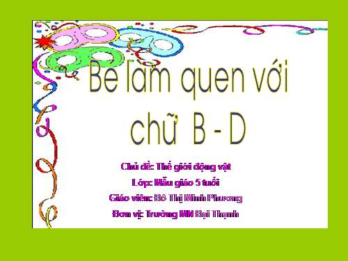 lam quen chu B-D