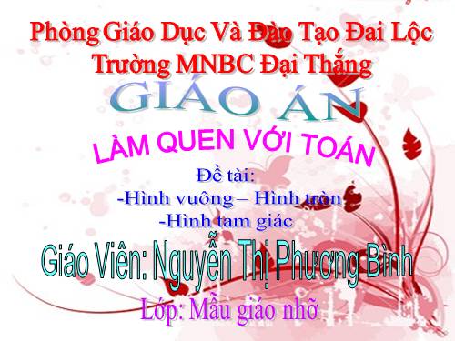 LÀM QUEN VỚI TOÁN