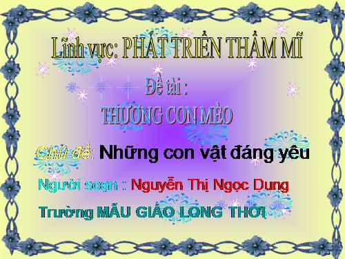 Chủ đề Những con vật đáng yêu