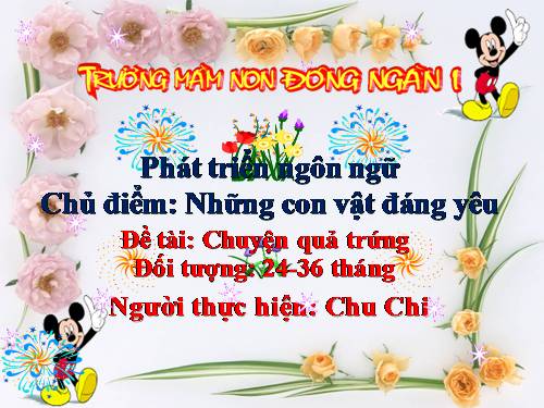 PTNN-Kể chuyện quả trứng