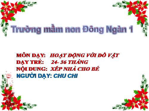 HD voi do vat (nhận biết hình vuông, hình tròn)