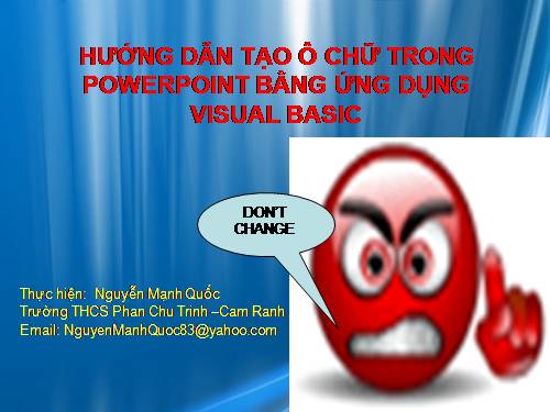 Hướng dẫn cách tạo ô chữ bằng ứng dụng Visal Basic