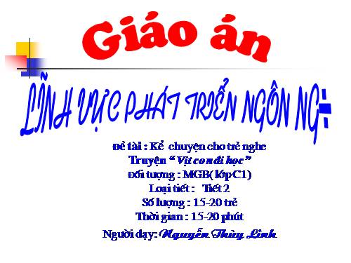 Giáo án phát triển ngôn ngữ