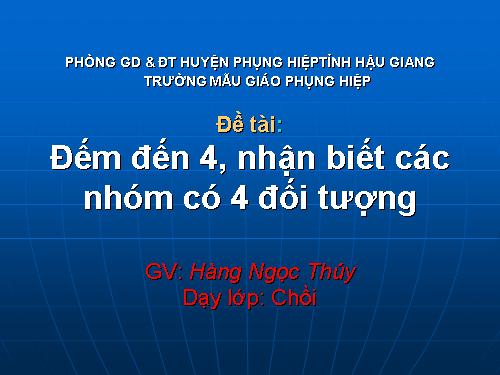 ĐẾM ĐẾN 4