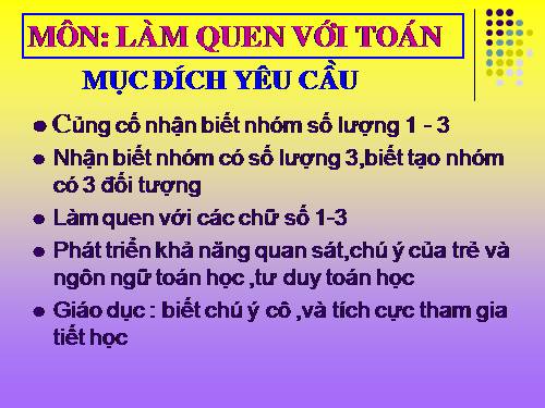 Bài: Làm quen với Toán