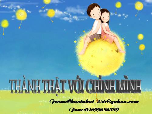 Thanh that voi chinh minh.