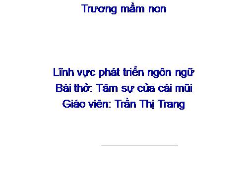 giáo án bai thơ tâm sự của cái mũi