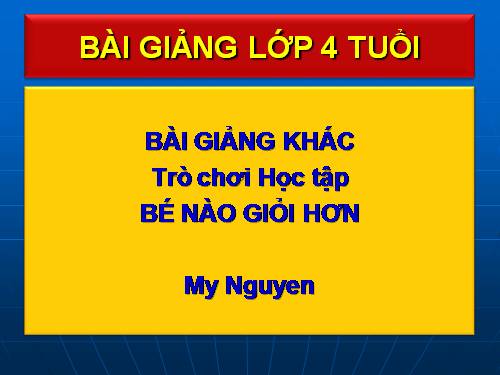 Trò chơi học tập - Bé nào giỏi hơn