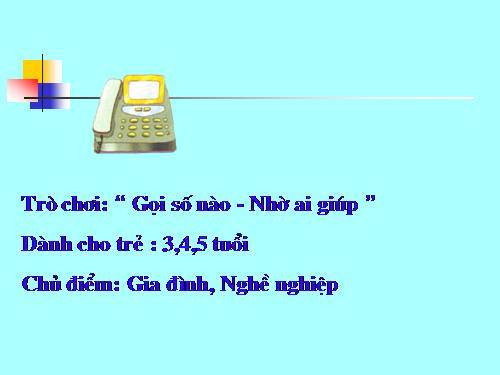Trò chơi với số 1 đến 5.