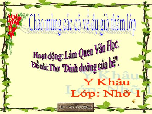 Văn học: Dinh dưỡng của bé