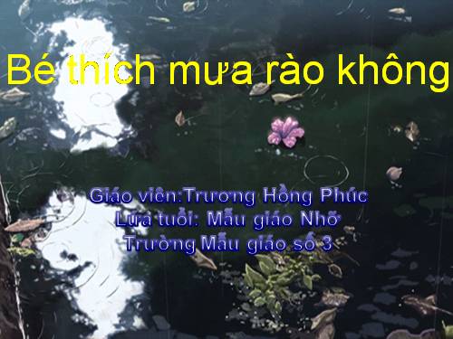 Khám phá về mưa