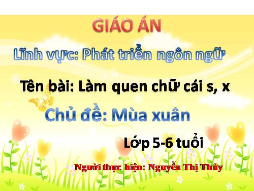 Chữ cái s, x