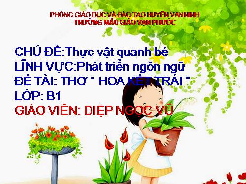 LQVH "HOA KẾT TRÁI"