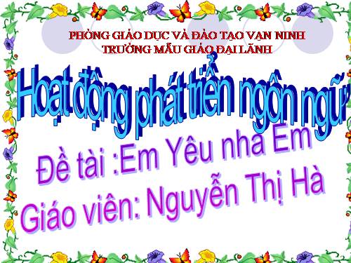 Thơ "Em yeu nhà em"