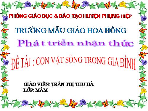 con vật sống trong gia đình