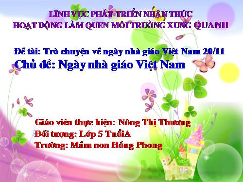 Trò chuyện ngày Nhà giáo Việt Nam