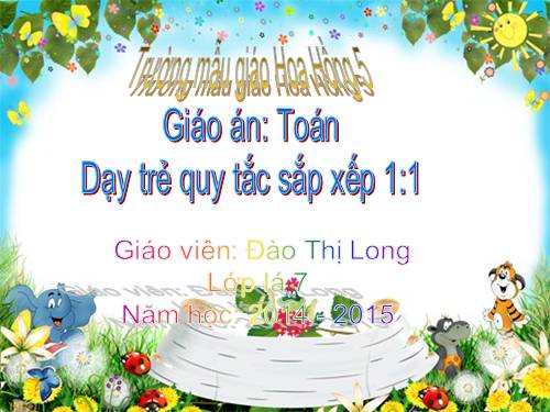 Toan: Day trẻ sap xep 1:1