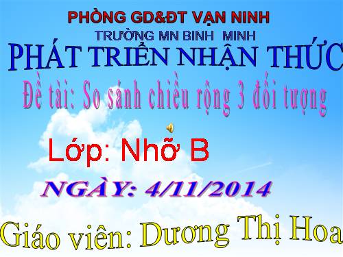 LQVT so sánh chiều rộng 3 đối tượng