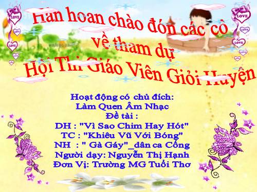 GIÁO ÁN ÂM NHẠC THI GV GIỎI HUYỆN