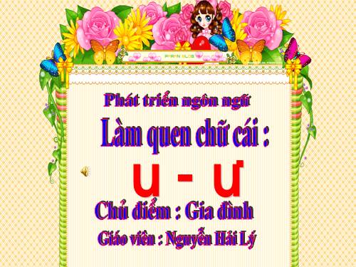 giáo án chữ cái u,ư