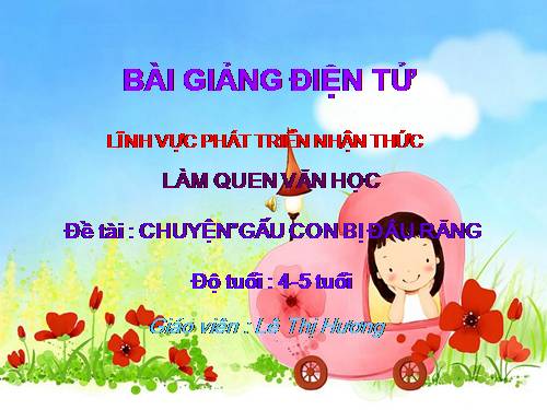 Gấu con bị đau răng