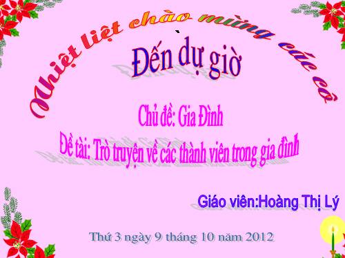 Trò chuyện về các thành viên trong GĐ