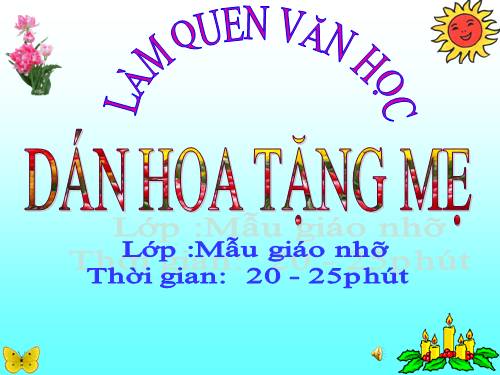 thơ Dán Hoa Tặng Mẹ